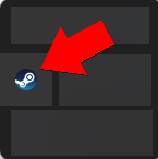 The Steam Icon as it appears among the other hidden icons on Windows 11.