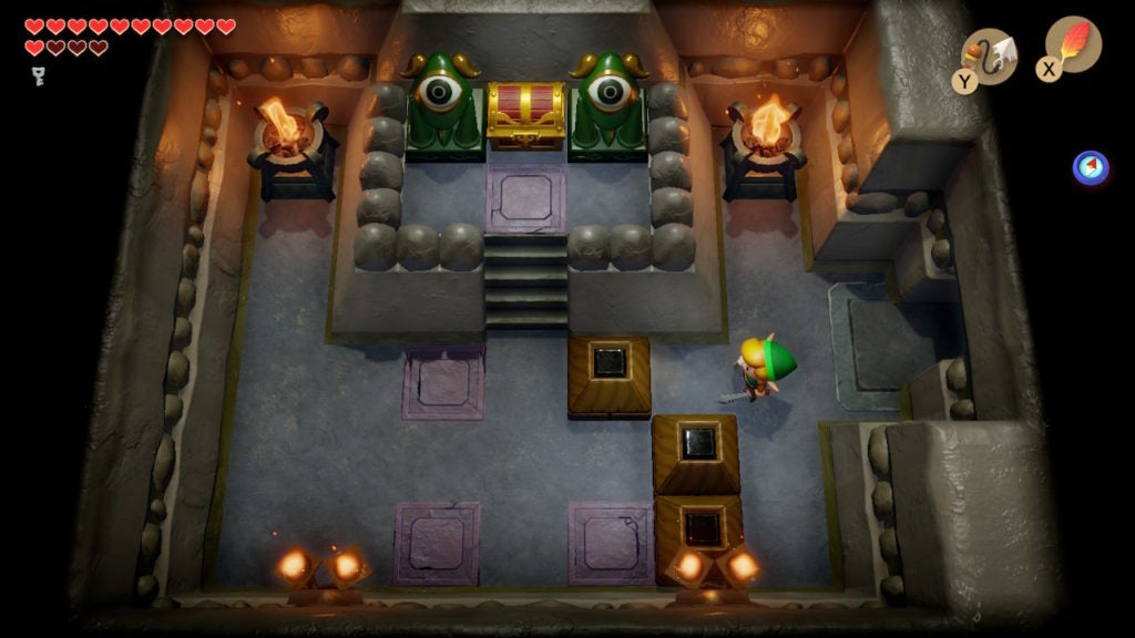 Link in the room with the Nightmare Key chest in Color Dungeon.