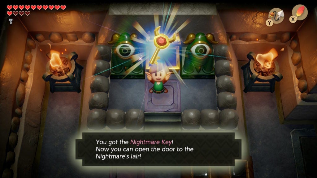 Link getting the Nightmare Key in Color Dungeon.