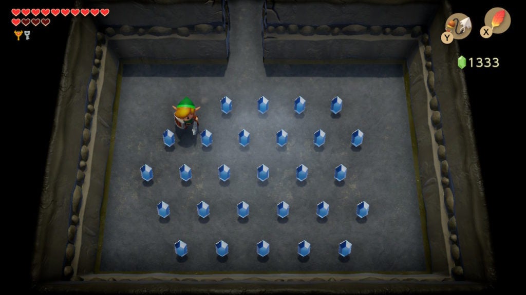 A room full of blue rupees.