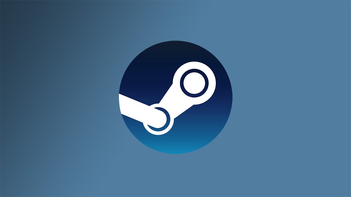 Steam logo on gradient blue background