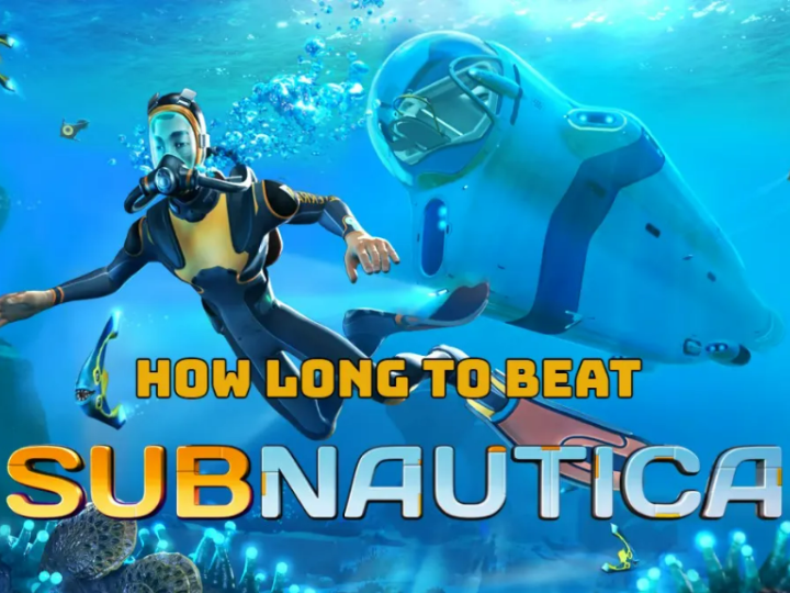 Subnautica background with the text How Long to Beat Subnautica