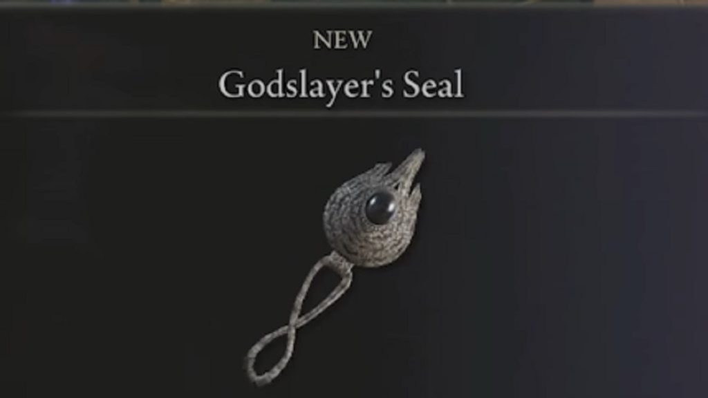 The Godslayer Seal from Elden Ring.