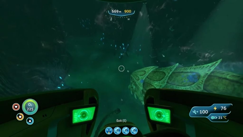 The Lost River entrance from Blood Kelp in Subnautica.
