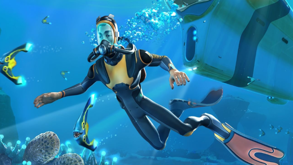 An image of the protagonist from Subnautica.