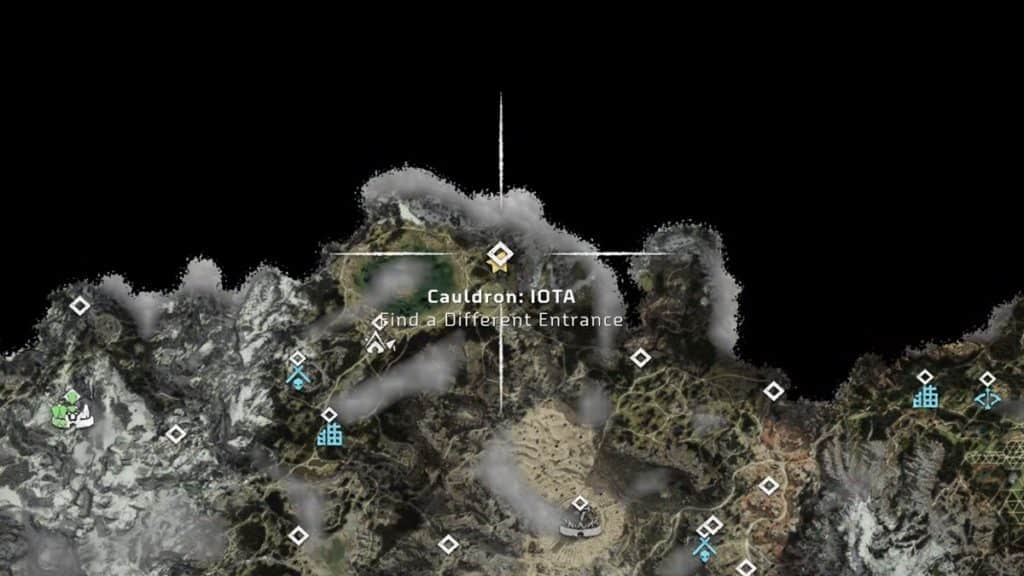 Cauldron IOTA shown on the map.