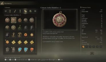Elden Ring: How to Get the Crimson Amber Medallion +2 Talisman