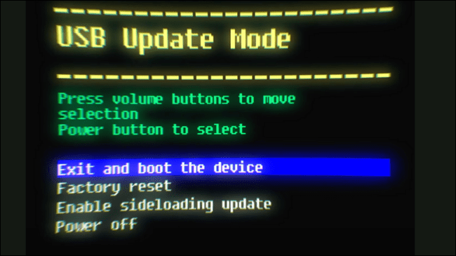 Initial boot screen after you hold down the buttons.