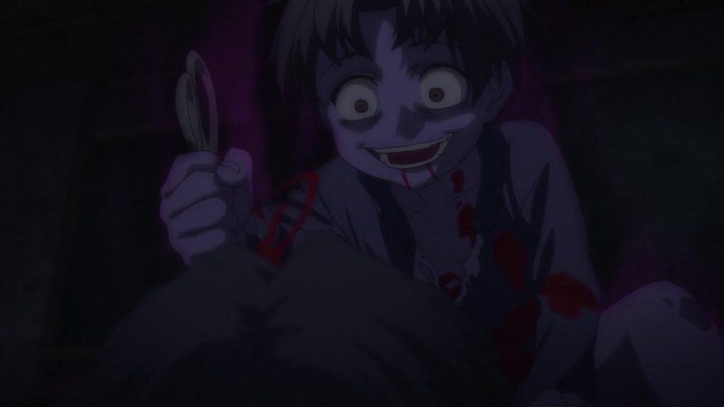 Scary image from Corpse Party: Tortured Souls, a short anime series.