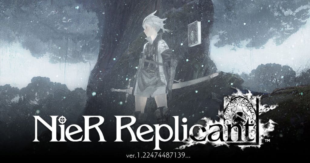 NieR: Replicant cover photo featuring the main character standing in front of a tree.