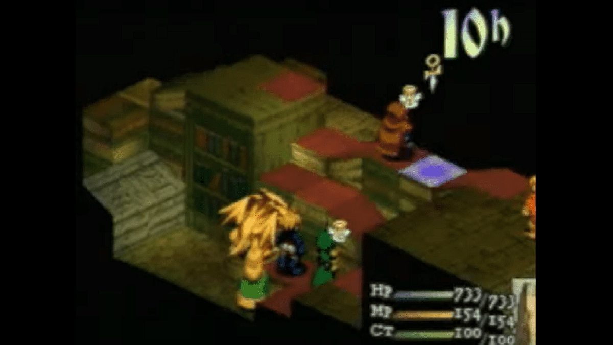 Screen shot of a battle in Final Fantasy Tactics.