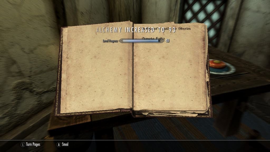 A Skill Book that levels up Alchemy.