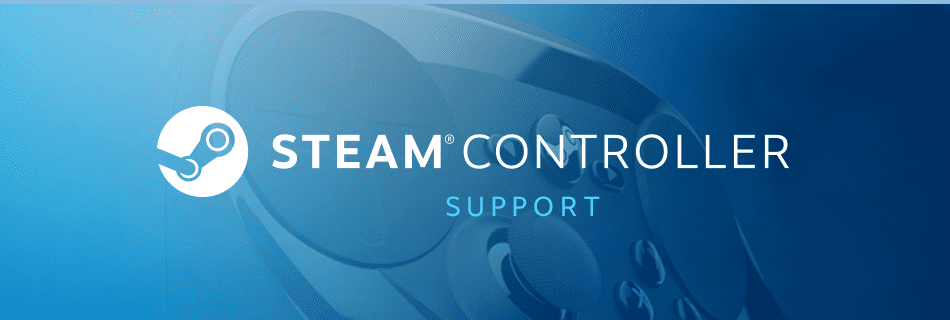 Steam controller support banner.