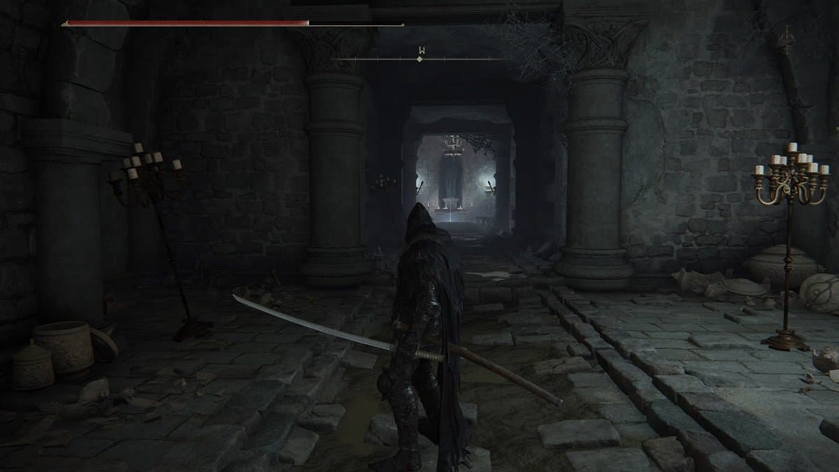 An illusory wall in Black Knife Catacombs.