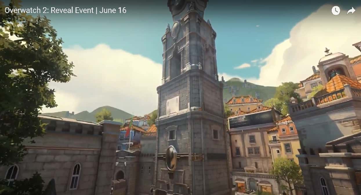 Example of new Overwatch 2 map showing tower.