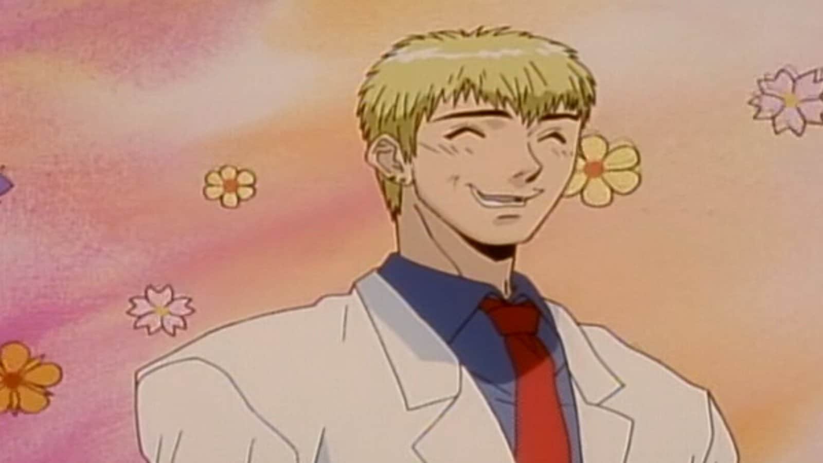 Onizuka, the main character from Great Teacher Onizuka, smiling.