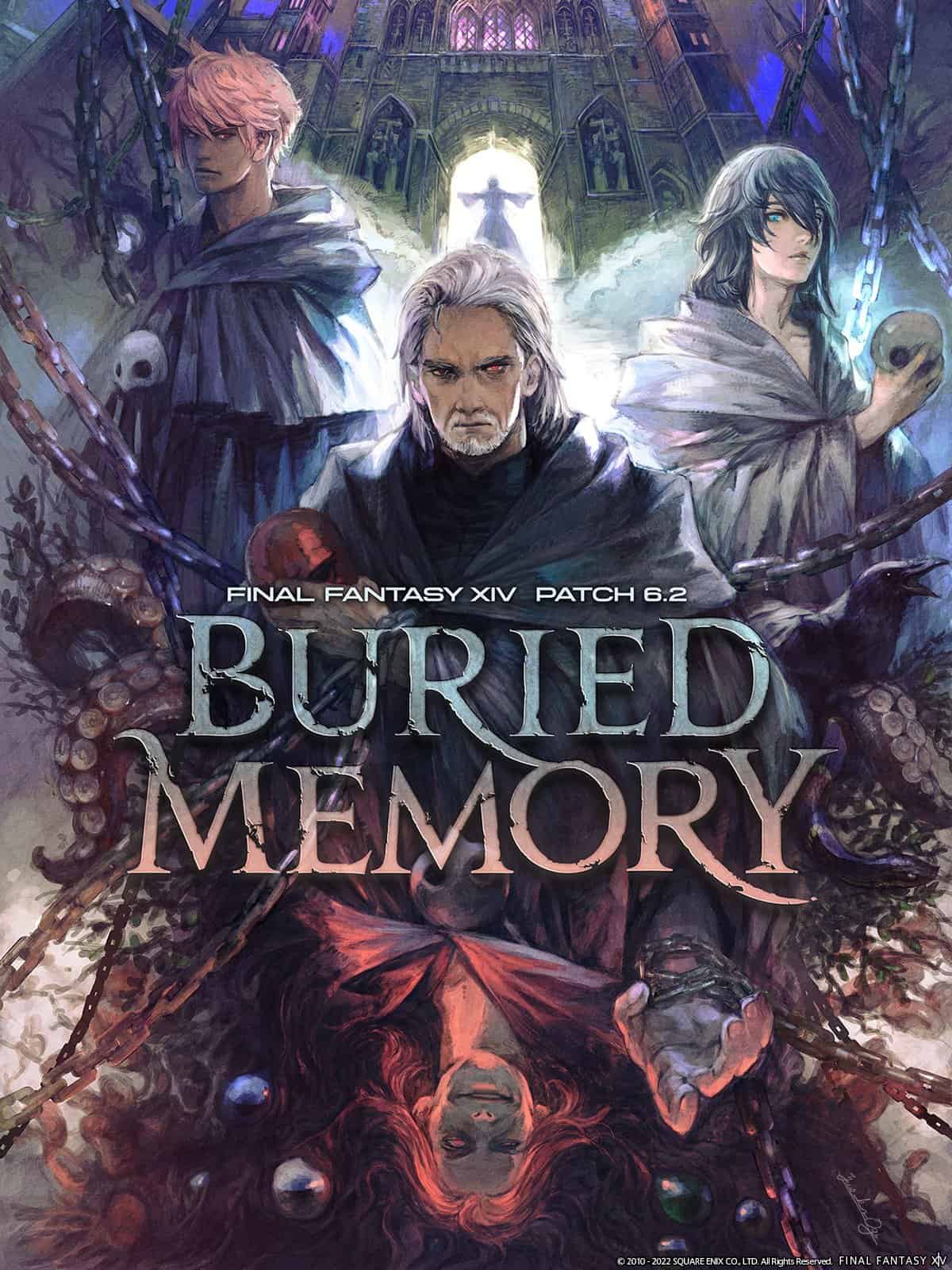 The main visual for the upcoming Final Fantasy XIV patch 6.2, Buried Memory. 