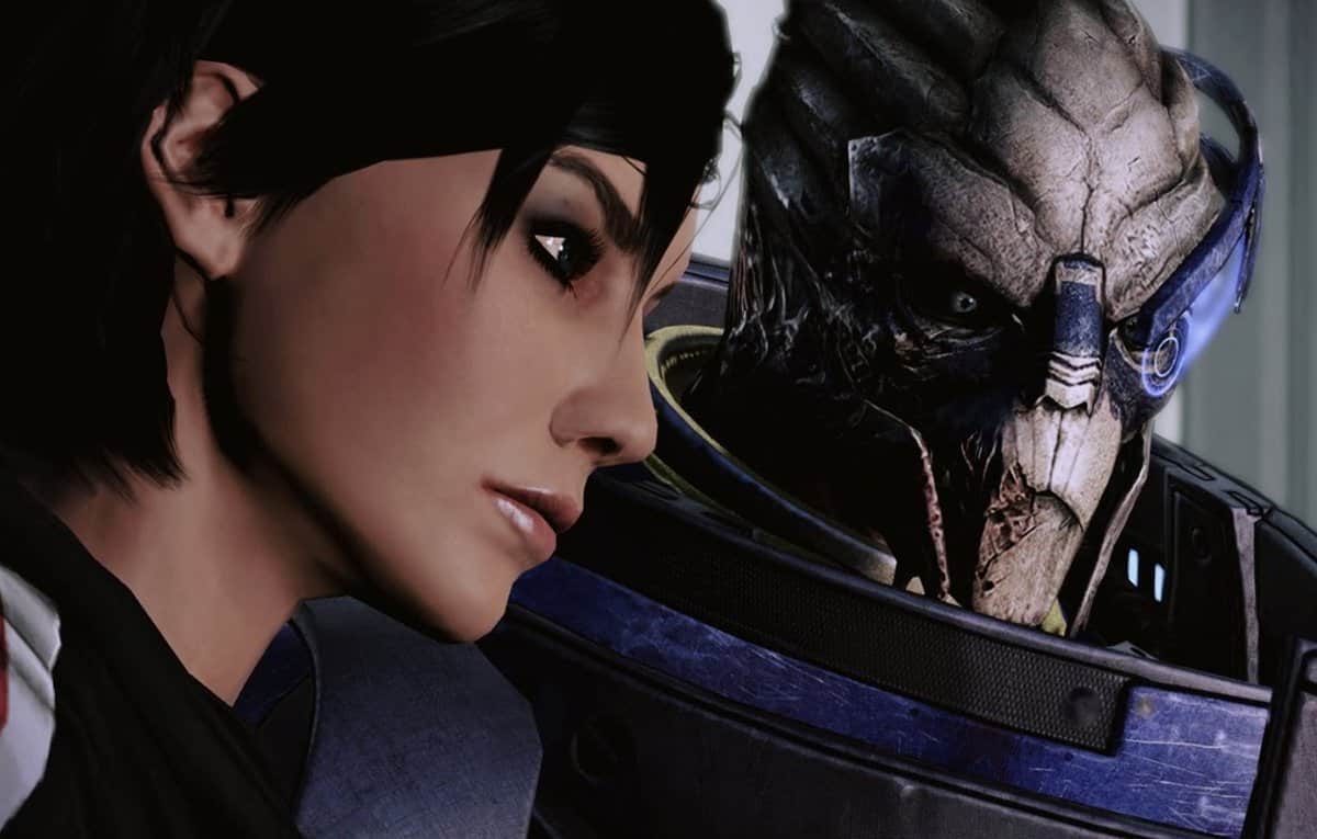 Mass Effect Garrus and Protagonist Sitting