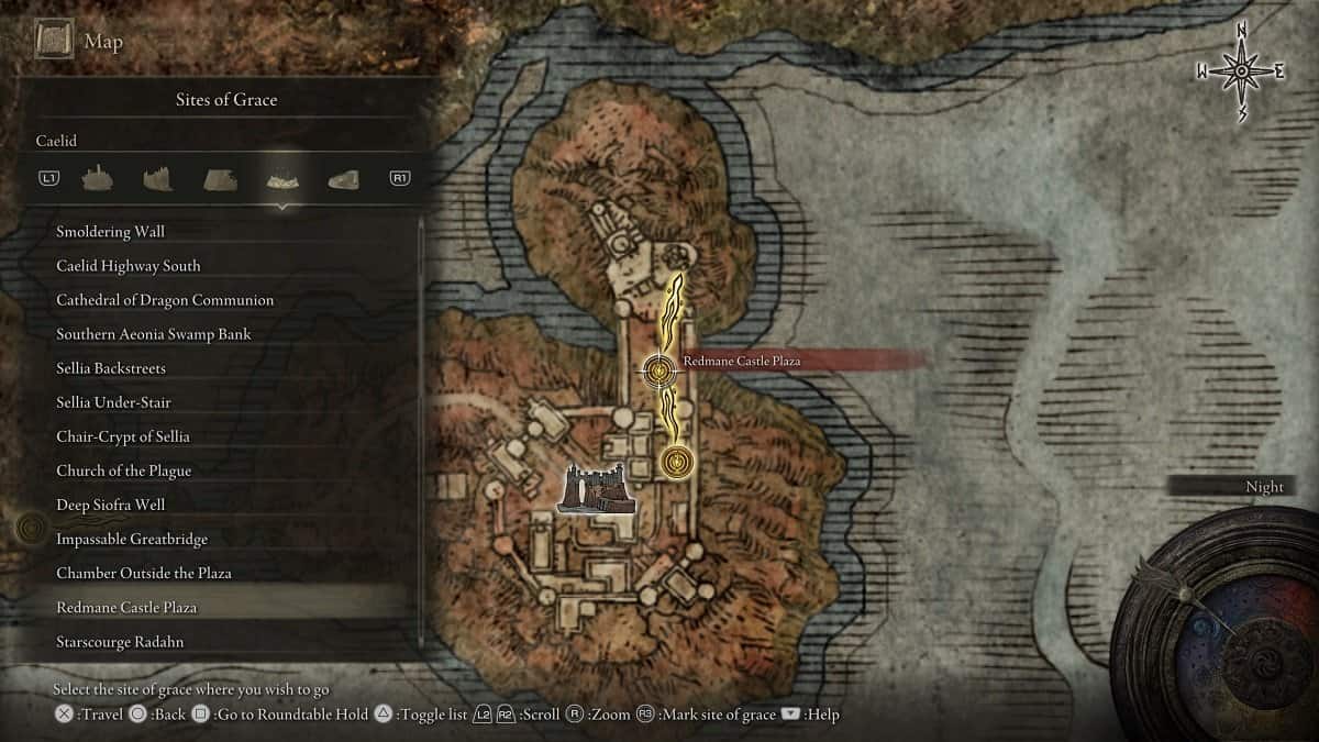 Redmane Castle Plaza shown on the map.