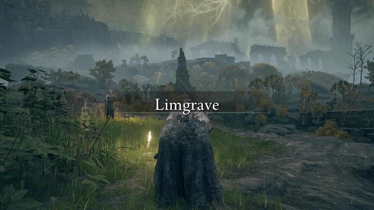 The Tarnished arriving at Limgrave in Elden Ring.