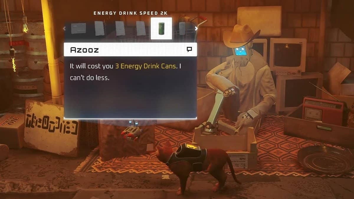 Stray: Where To Find Energy Drinks