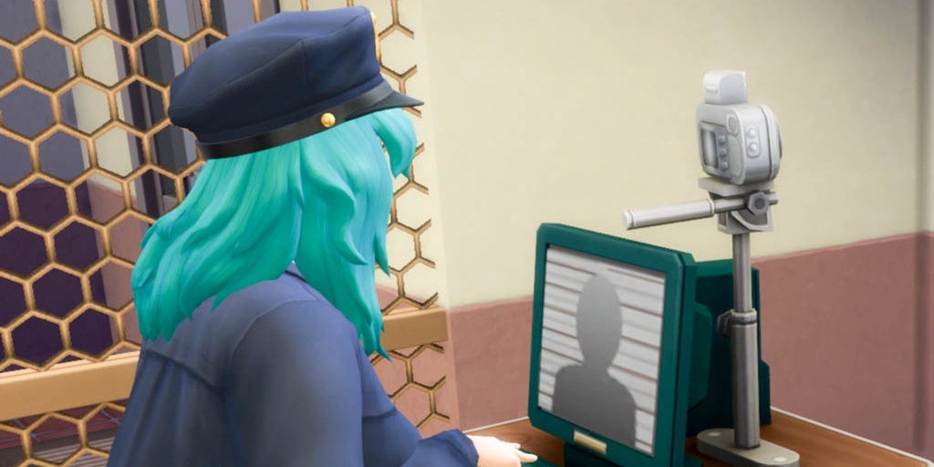 V The Sims 4 pracuje detektiv.