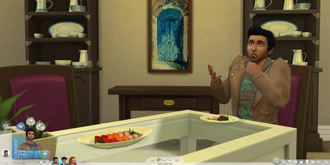 A Sim dies in The Sims 4 when eating the pufferfish Nigiri.
