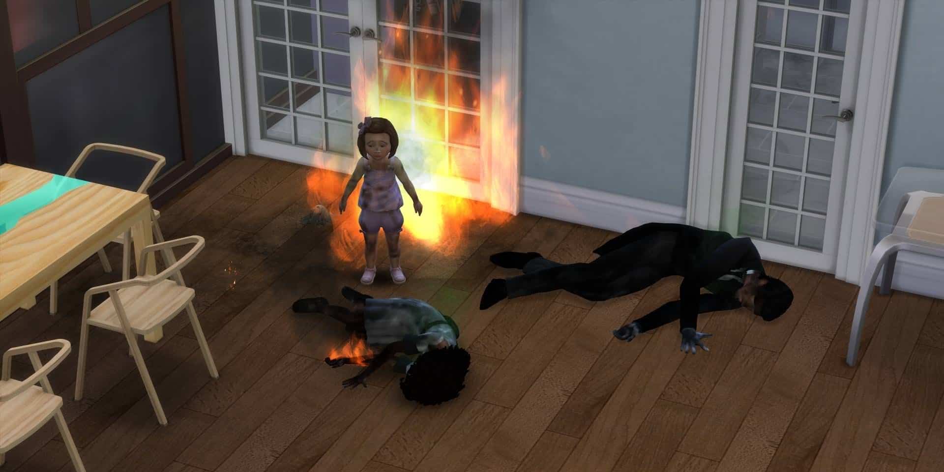A child is dying in The Sims 4.