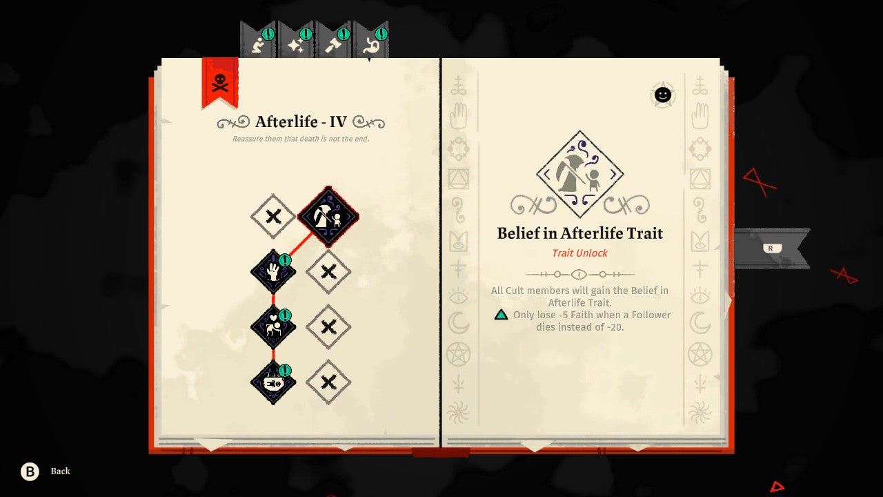Path of Afterlife Doctrine choices.