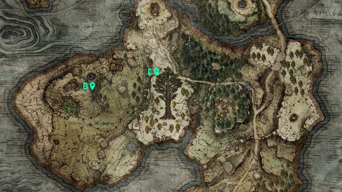 All Cookbook Map Locations in the Weeping Peninsula.