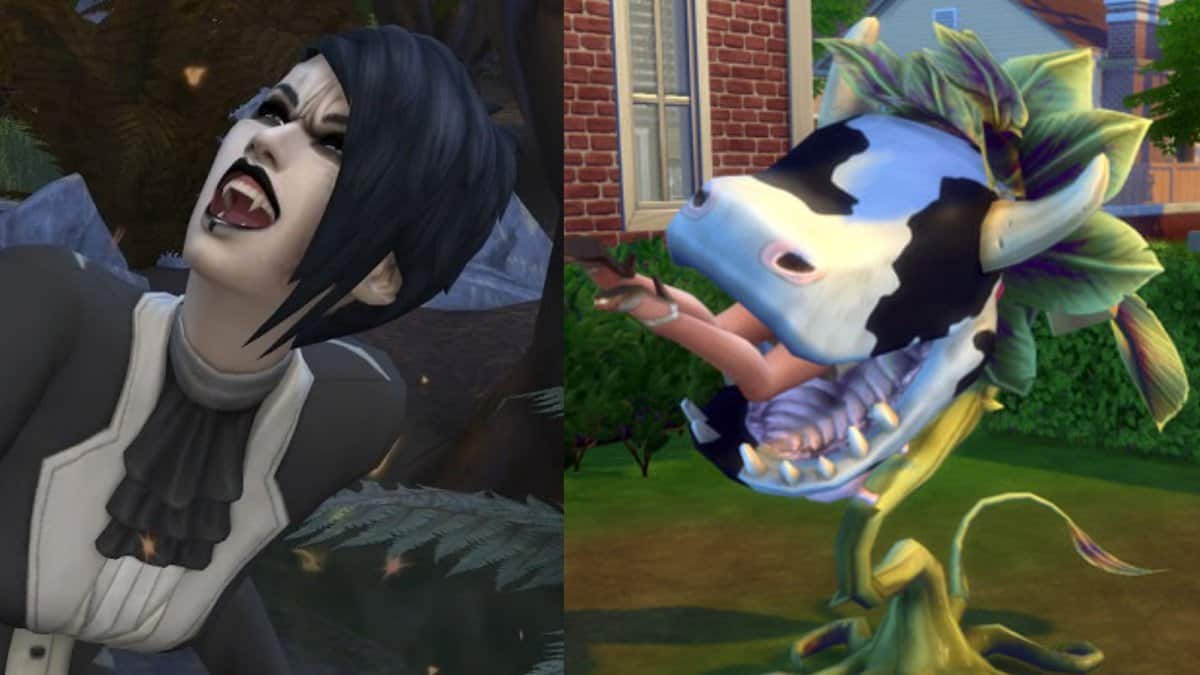 A vampire is pictured on the left, and a Cowplant is pictured on the right.