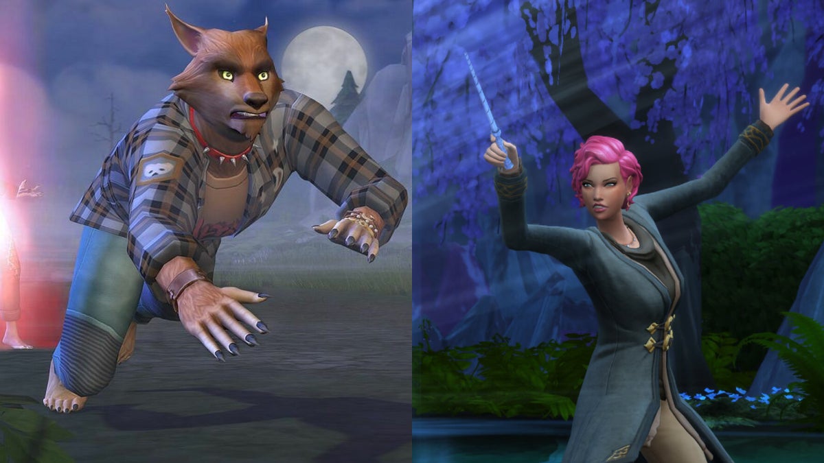 A werewolf and spellcaster from The Sims 4.