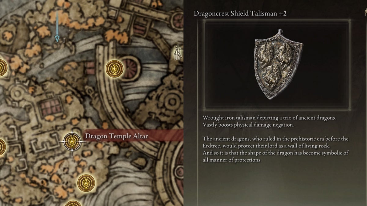 Dragon Temple Altar and Dragoncrest Shield Talisman +2.