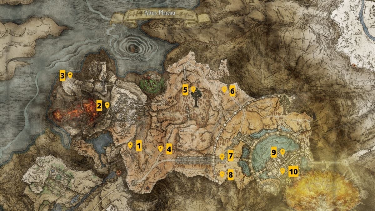 Every Golden Seed Location in the Altus Plateau and Mt Gelmir