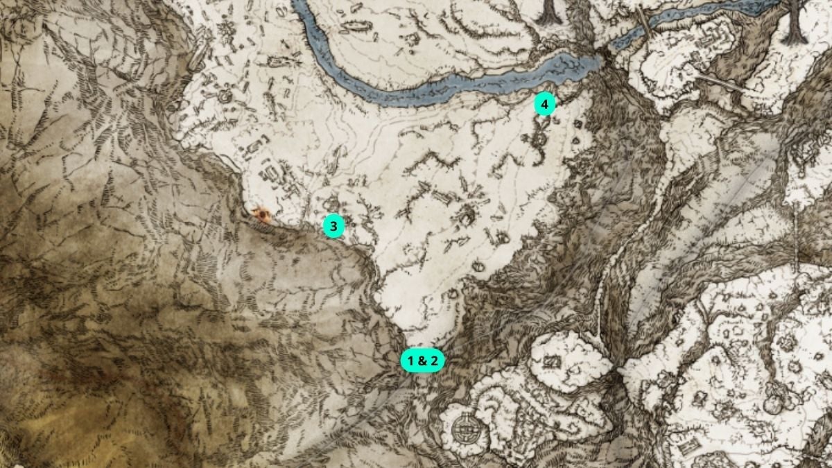 Talisman Map Locations in Consecrated Snowfield.