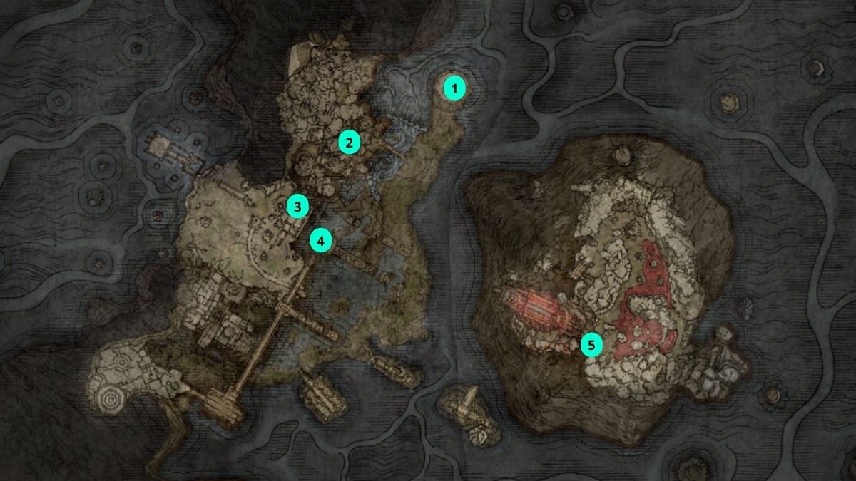Talisman Map Locations in Siofra River.