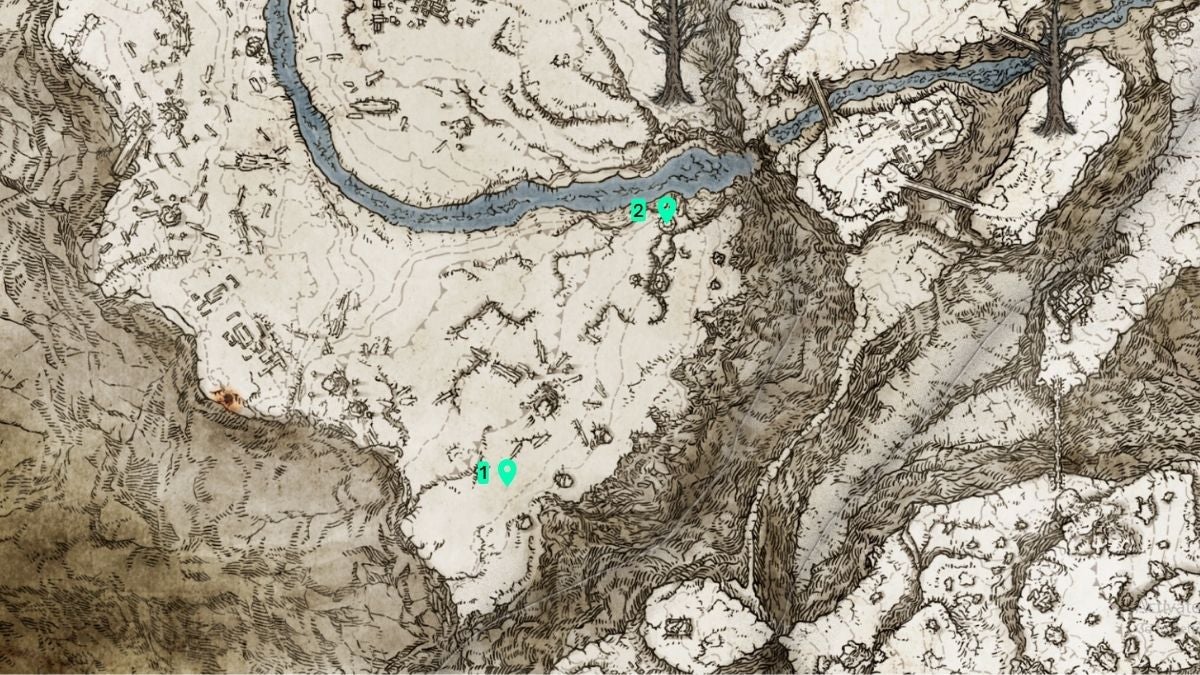 The Cookbook Map Locations in the Consecrated Snowfield.