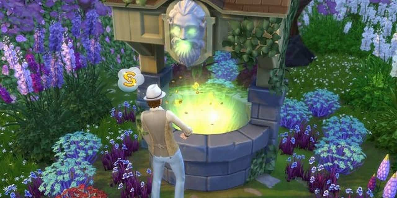The wishing well is fulfilling a wish in The Sims 4.