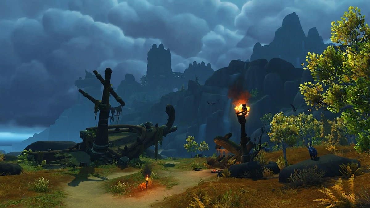 World of Warcraft landscape.