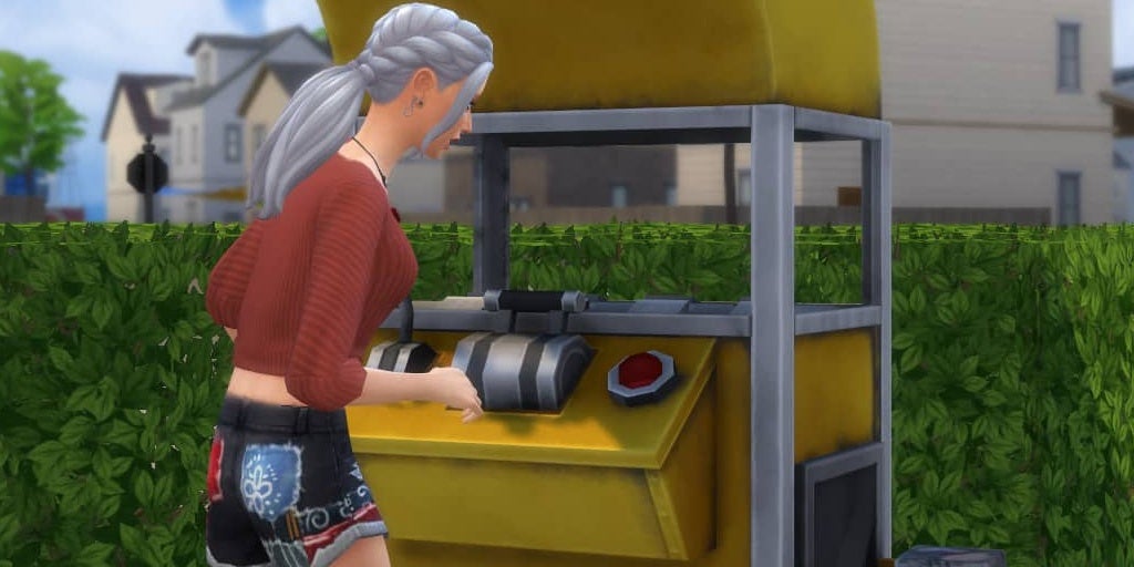 A Sim works on the fabrication skill in The Sims 4.