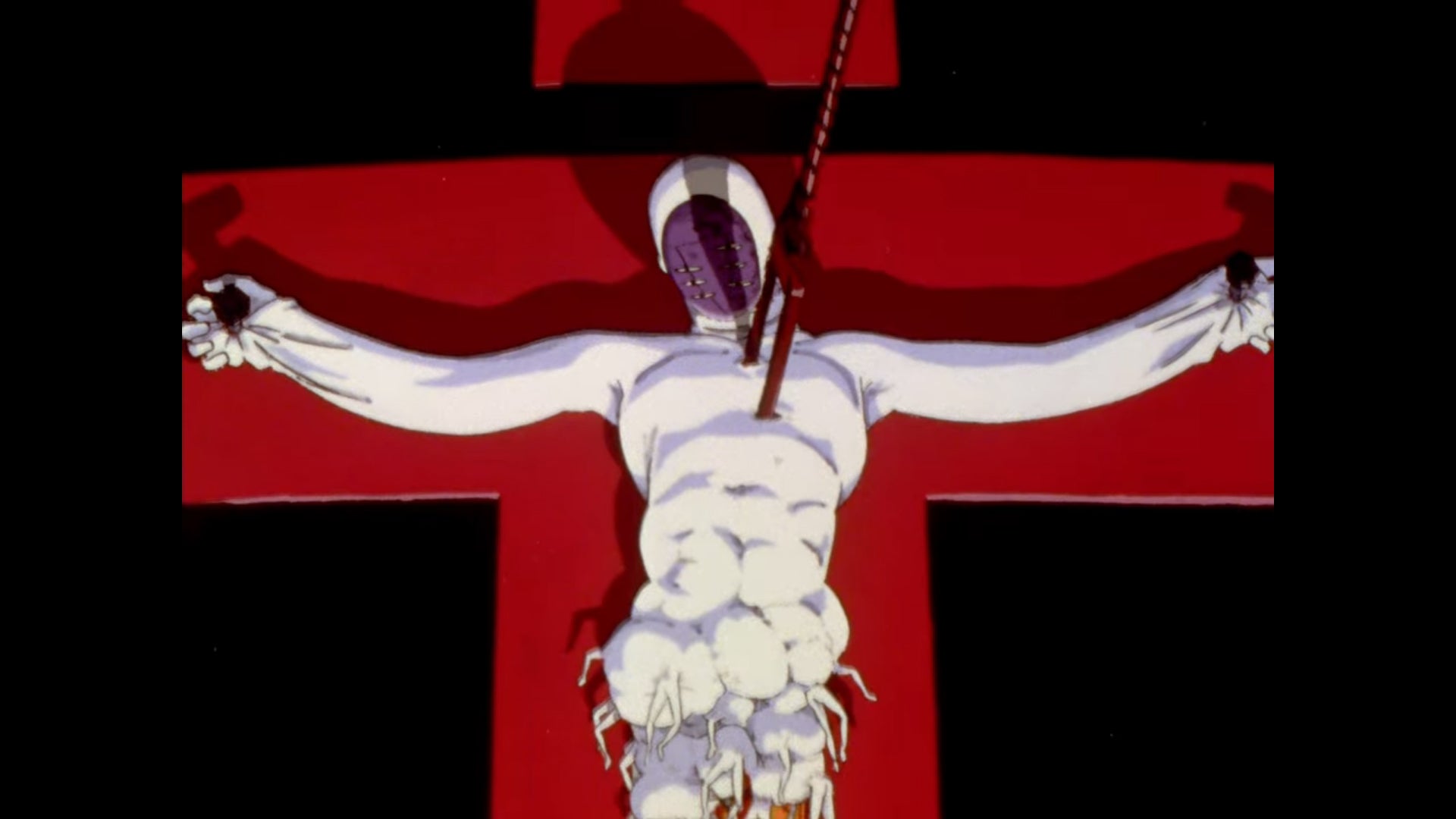 Evangelion's lance of Longinus, keeping the god Lillith in place.