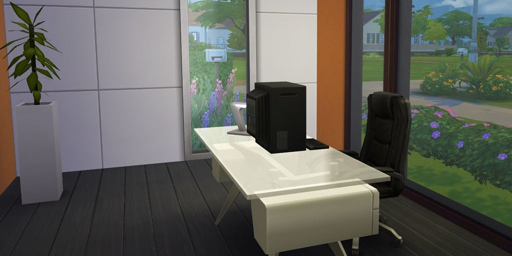 The Sims 4 a business career office.