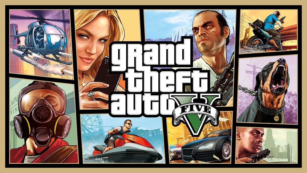 The cover image of Grand Theft Auto V.
