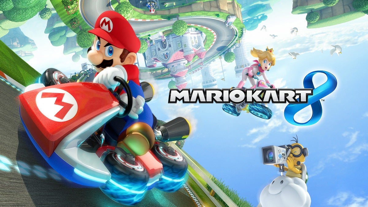 A cover image of Mario Kart 8.