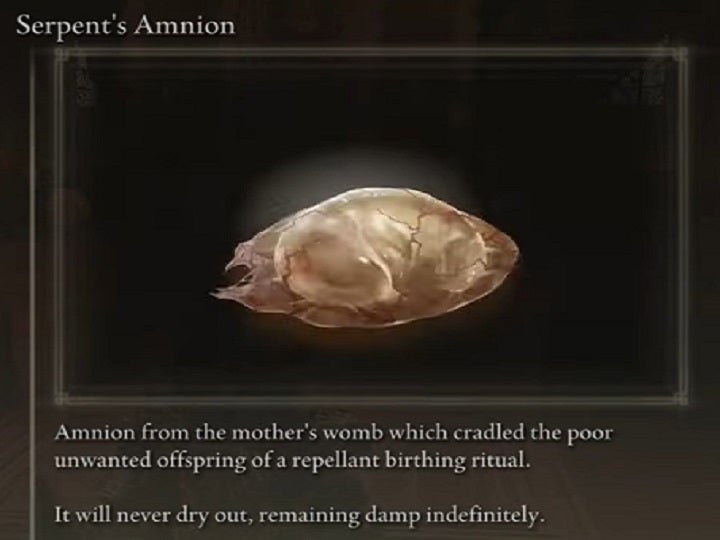 The Serpent's Amnion from Elden Ring.
