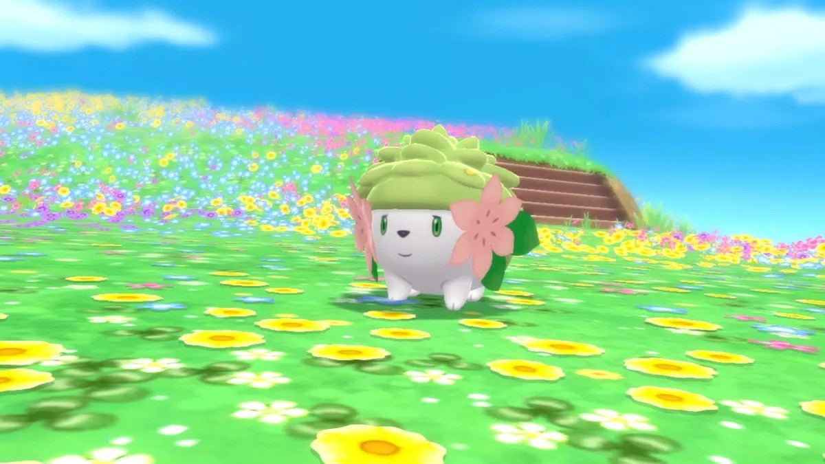 A Shaymin hanging out in the Flower Paradise.