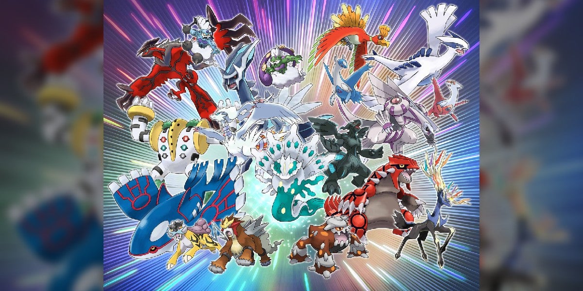 Official Artwork from Nintendo featuring Legendary Pokémon from Generation II to Generation VI.