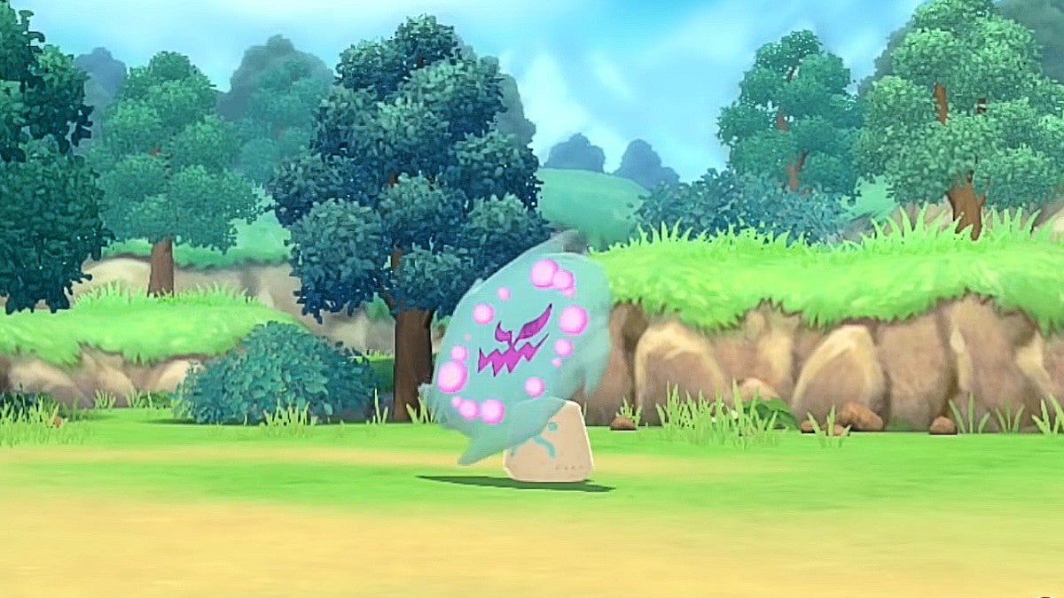 A shiny Spiritomb. It's blue and pink instead of purple and green.