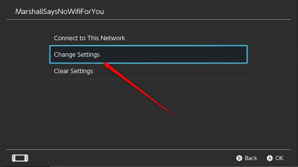 Change Wi-Fi Settings.