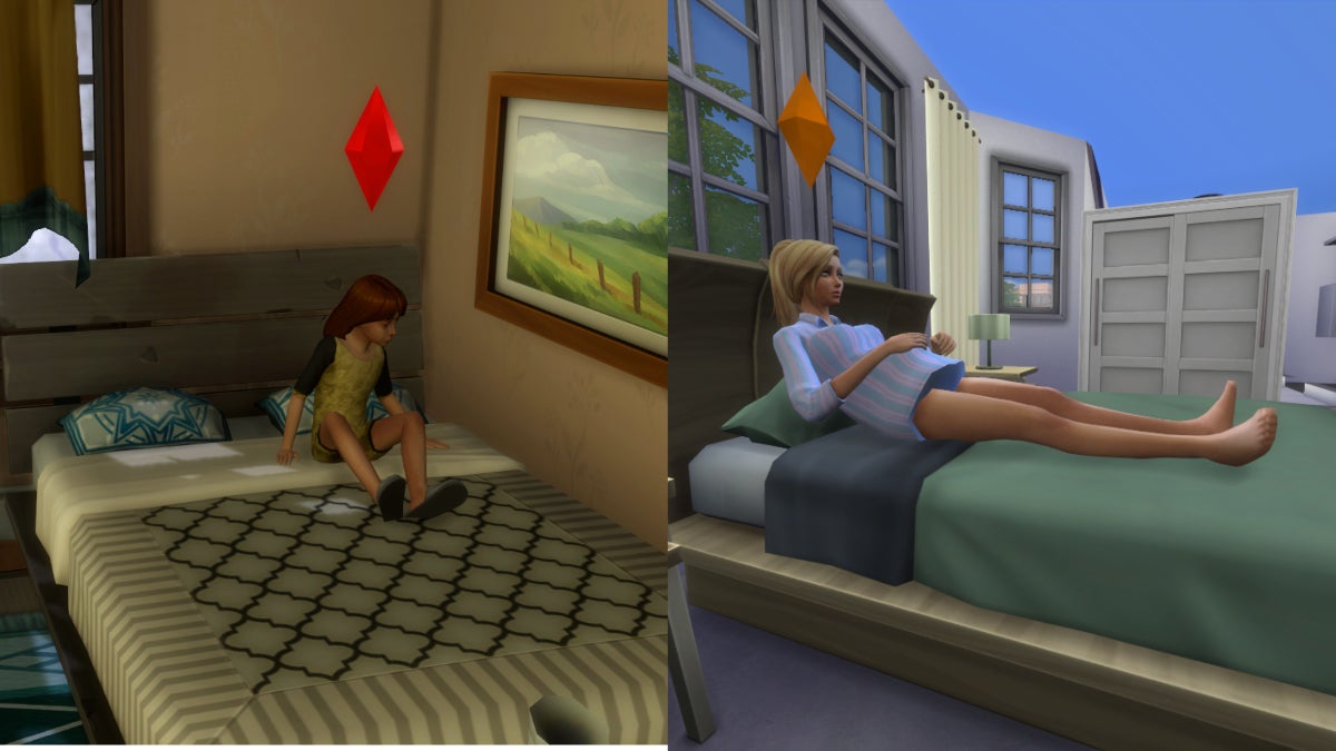 How to scoot over in bed feature in The Sims 4.